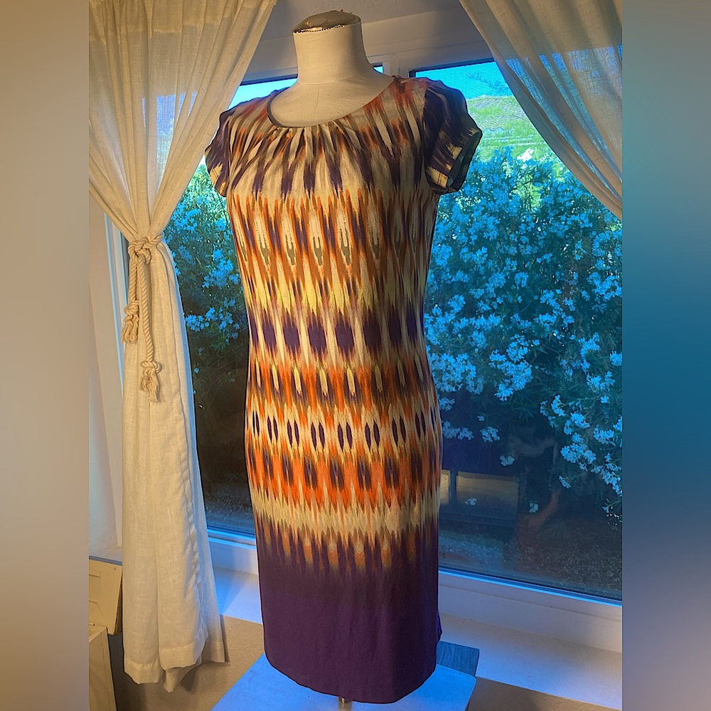 Chicos dress, new with tags. Ombre IKAT print. Vibrant fun print, size 0